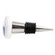 2 Pieces Ship Wheel Slate Blue Flat Ceramic Wine Bottle Stopper